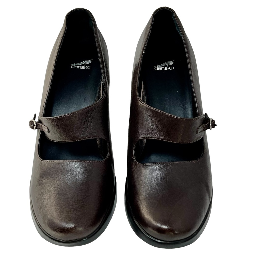 Dansko women's Tara Nappa brown leather heels/pumps size 40/US. 9.5-10 - Picture 2 of 14